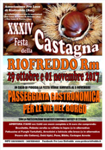 Festa della Castagna a Riofreddo (RM) | Sagre nel Lazio