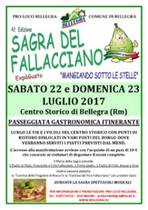Sagra del Fallacciano a Bellegra (RM) | Sagre nel Lazio
