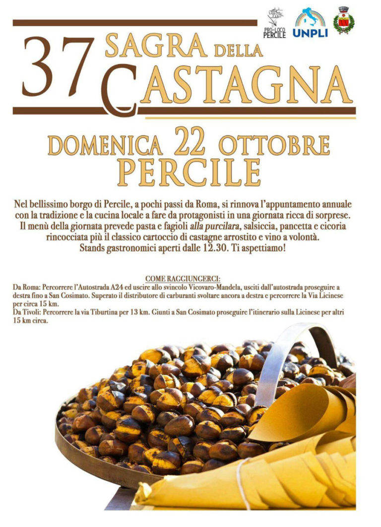 Sagra della Castagna a Percile (RM) Sagre nel Lazio Lazio Nascosto