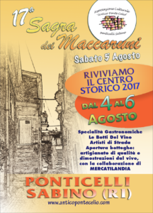 Sagra dei Maccaruni a Ponticelli Sabino - Scandriglia (RI) | Sagre nel Lazio