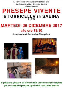 Presepe Vivente a Torricella in Sabina (RI) | Presepi Viventi e Artistici del Lazio