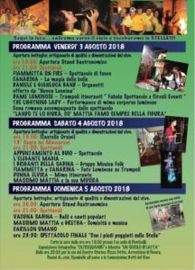 Programma Sagra dei Maccaruni 2018 a Ponticelli Sabino - Scandriglia (RI) | Sagre nel Lazio