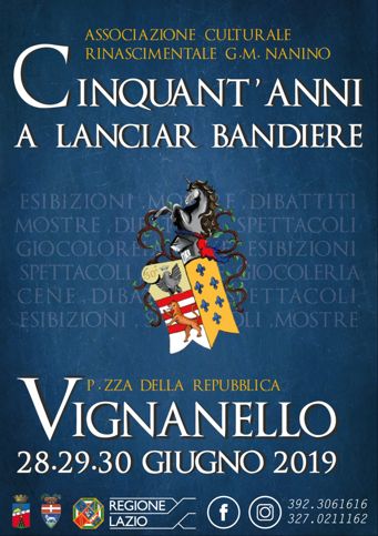 Cinquant’anni a lanciar bandiere 2019 a Vignanello (VT) | Feste Medievali nel Lazio