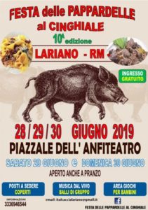 Festa delle Pappardelle al Cinghiale 2019 a Lariano (RM) | Sagre nel Lazio