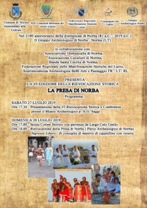 E' di Scena la Storia - La Presa di Norba 2019 - Norba (Norma) | Feste Medievali e Rievocazioni Storiche nel Lazio