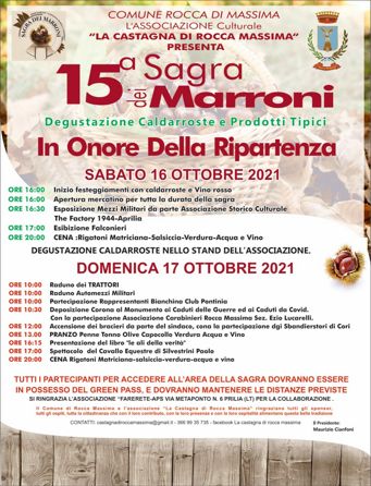 Sagra dei Marroni 2021 a Rocca Massima (LT) | Sagre nel Lazio