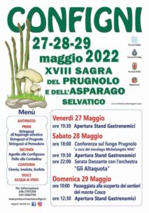 Sagra del Prugnolo e dell'Asparago 2022 a Configni (RI) | Sagre nel Lazio