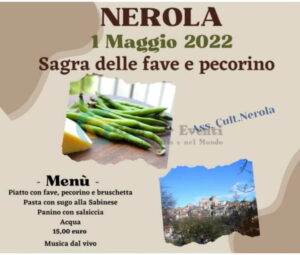 Sagra delle Fave e del Pecorino 2022 a Nerola (RM) | Sagre nel Lazio