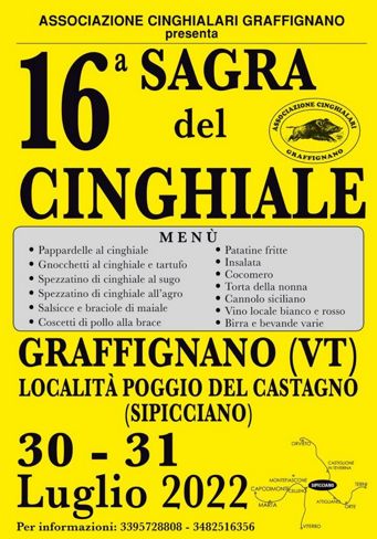 Sagra del Cinghiale 2022 a Sipicciano - Graffignano (VT) | Lazio Nascosto