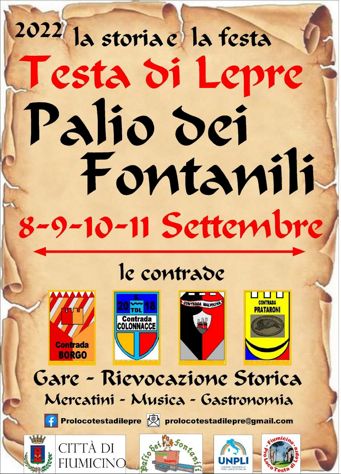 Palio dei Fontanili 2022 a Testa di Lepre - Fiumicino (RM) | Feste medievali in Provincia di Roma