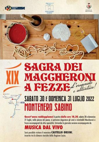 Sagra dei Maccheroni a Fezze 2022 a Montenero Sabino (RI) | Sagra nel Lazio