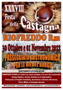 Festa della Castagna 2022 a Riofreddo (RM) | Sagre nel Lazio