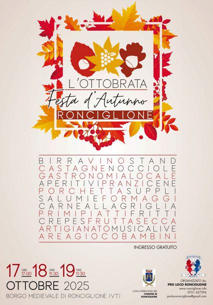 L'Ottobrata - Festa d'Autunno 2025 a Ronciglione | Lazio Nascosto
