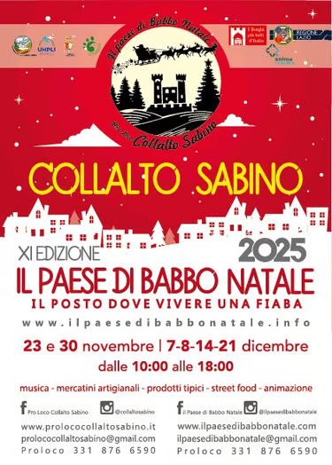 Il Paese di Babbo Natale 2025 a Collalto Sabino (RI) | Lazio Nascosto Il Paese di Babbo Natale 2025 a Collalto Sabino (RI) | Lazio Nascosto