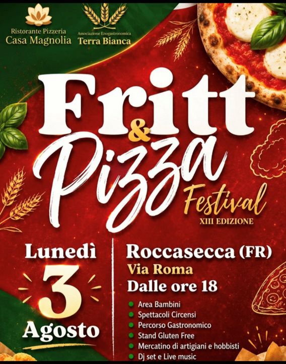 Fritt&Pizza 2026 a Roccasecca (FR) | Lazio Nascosto Fritt&Pizza 2026 a Roccasecca (FR) | Lazio Nascosto