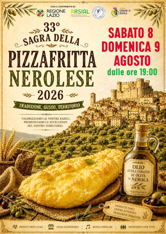 Sagra della Pizzafritta Nerolese 2026 a Nerola (RM) | Lazio Nascosto Sagra della Pizzafritta Nerolese 2026 a Nerola (RM) | Lazio Nascosto